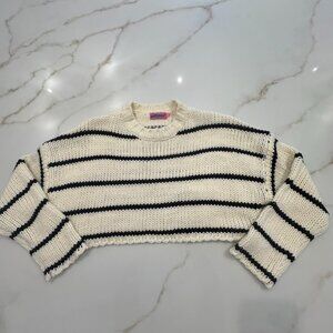 Edikted Sister Striped Cropped Sweater size XS/S